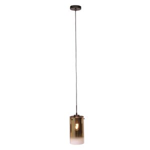 Freelight Moderne hanglamp Ventotto 1-lichts zwart met goud glas