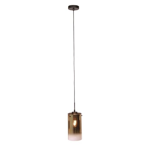 Moderne hanglamp Ventotto 1-lichts zwart met goud glas