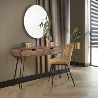 Kaptafel Space 2-lade mango zandkleur