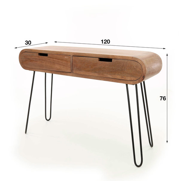 BelaLuz Kaptafel Space 2 lades massief mango hout