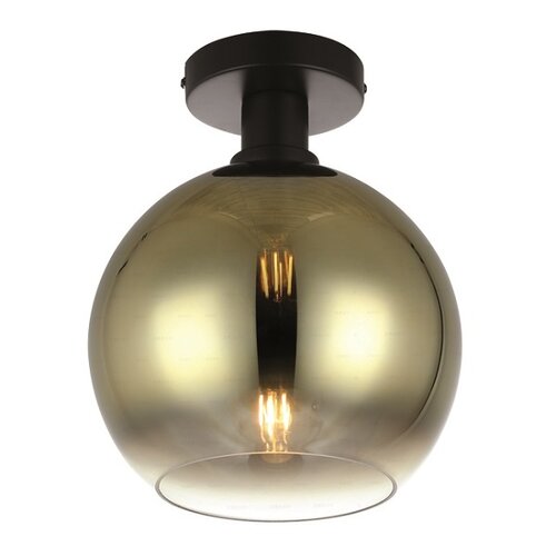 Moderne Design plafondlamp Gradiente Ø25 cm zwart met goud glas