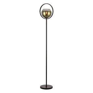 Freelight Moderne Design vloerlamp Aureol 1-lichts zwart met goud glas