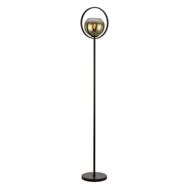 Freelight Moderne Design vloerlamp Aureol 1-lichts zwart met goud glas