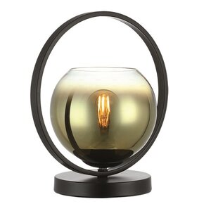 Freelight Moderne tafellamp Aureol 1-lichts zwart met goud glas
