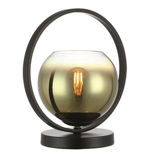 Tafellamp Aureol 1-lichts zwart goud glas