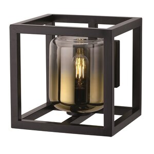 Freelight Moderne wandlamp Dentro zwart met goud glas