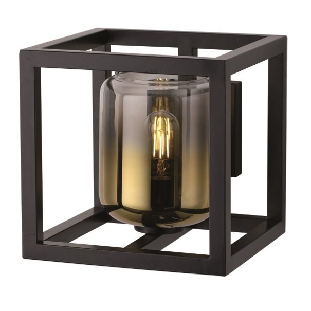 Freelight Moderne wandlamp Dentro zwart met goud glas