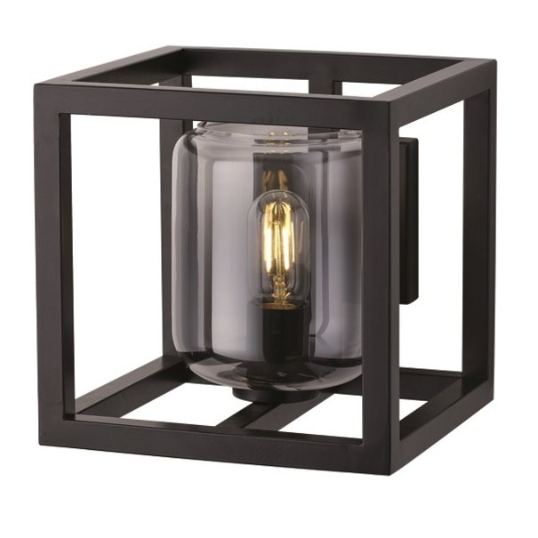 Freelight Moderne wandlamp Dentro zwart met smoke glas