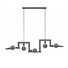 Ztahl Modern Industriële hanglamp Tortona 5-lichts zwart