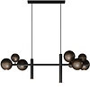 Ztahl Industriëel design hanglamp Urbino 6-lichts zwart platinum