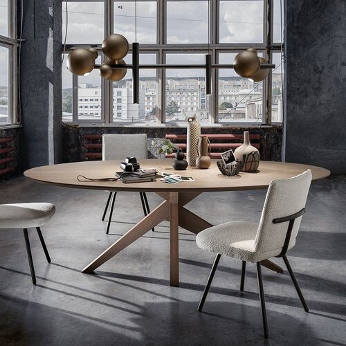 Industriëel design hanglamp Urbino 6-lichts zwart platinum