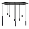 Ztahl Modern industrieel hanglamp Riva 8-lichts Ovaal zwart