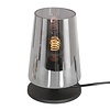 Anne Lighting Moderne tafellamp Ancilla 1-lichts zwart met smoke glas