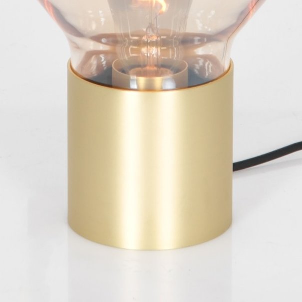 Anne Lighting Landelijke tafellamp Ambiance 1-lichts goud met amber glas
