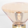 Anne Lighting Landelijke tafellamp Ambiance 1-lichts goud met amber glas