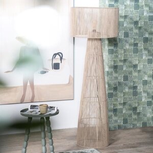 By-Boo Landelijke Oosterse vloerlamp Oshu 1-lichts Jute