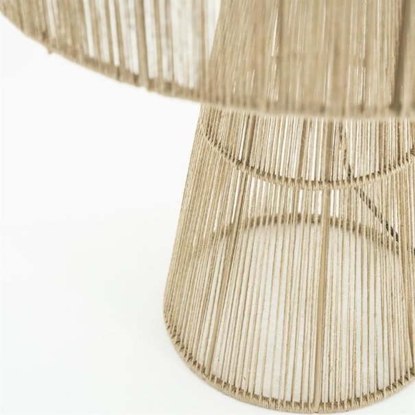 By-Boo Landelijke Oosterse tafellamp Oshu 1-lichts Jute