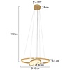 Steinhauer Design Moderne hanglamp Ringlux Double Ø60 cm LED goud