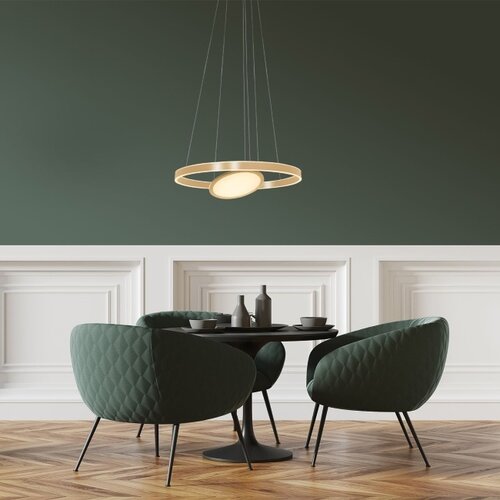 Design Moderne hanglamp Ringlux Double Ø60 cm LED goud