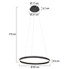Steinhauer Design Moderne hanglamp Ringlux Ø60 cm LED zwart