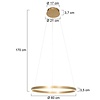 Steinhauer Design Moderne hanglamp Ringlux Ø60 cm LED goud