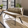 BelaLuz Moderne eetkamerbank Turn 180 cm antraciet velvet velour