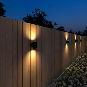 Calex Moderne buiten wandlamp RGB Smart Mesh Calex zwart