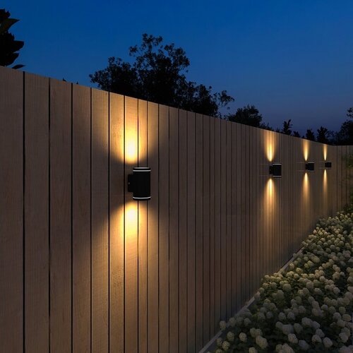 Moderne buiten wandlamp RGB Smart Mesh Calex zwart