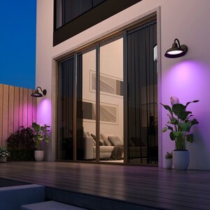 Calex Klassieke Wand buitenlamp Calex Smart zwart