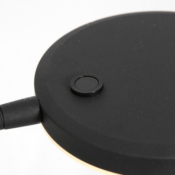 Mexlite Moderne Leeslamp Platu 1-lichts zwart