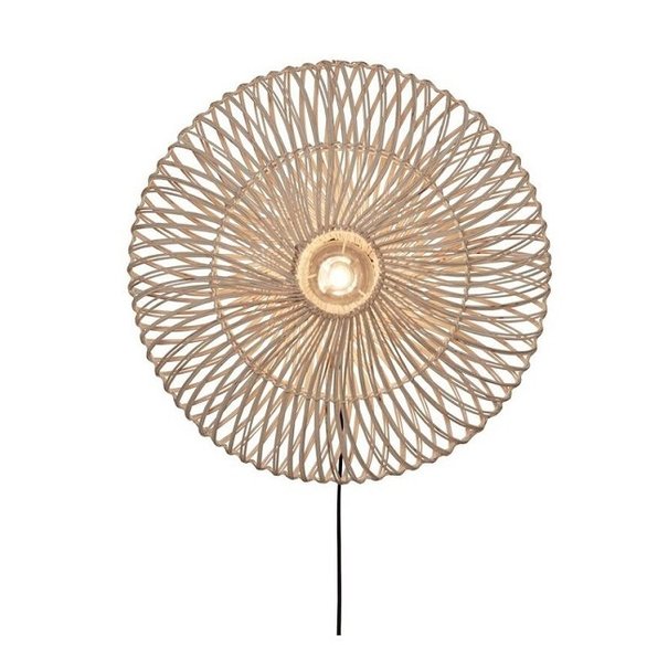 GOOD&MOJO Landelijke - Ibiza Stijl - Wandlamp - Wit - 55 cm - Zanzibar