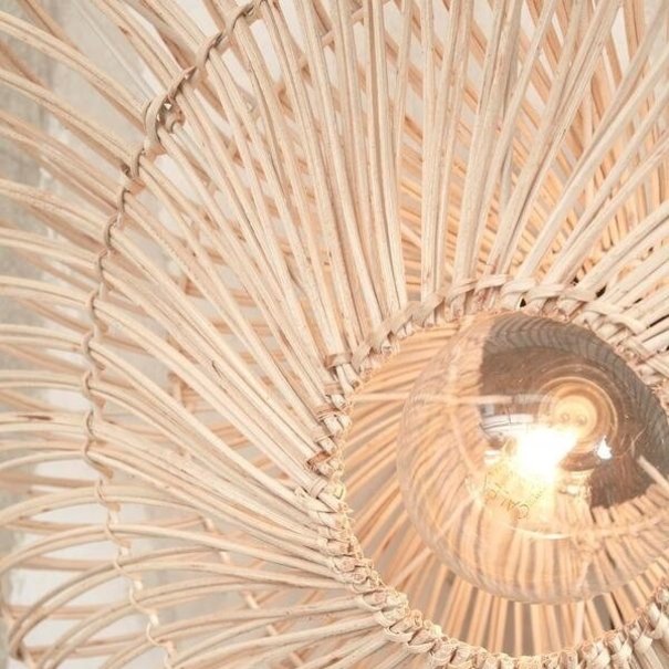 GOOD & MOJO Landelijke Ibiza Stijl wandlamp Zanzibar Ø55 cm wit