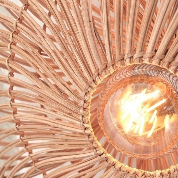 GOOD & MOJO Landelijke Ibiza Style wandlamp Zanzibar Ø55 cm naturel