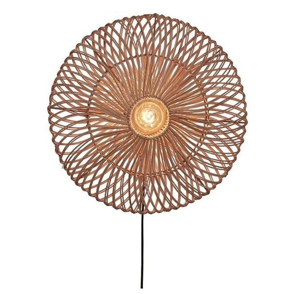 GOOD & MOJO Landelijke Ibiza Style wandlamp Zanzibar Ø55 cm naturel