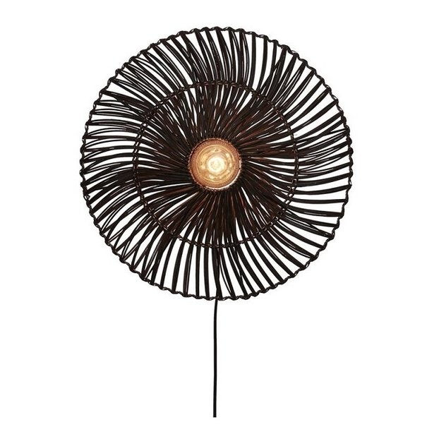 GOOD&MOJO Landelijke - Stoere - Wandlamp - Zwart - 55 cm - Zanzibar