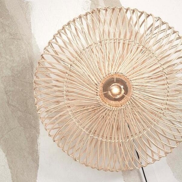 GOOD & MOJO Landelijke Stoere wandlamp Zanzibar Ø40 cm wit