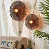 GOOD & MOJO Landelijke Stoere wandlamp Zanzibar Ø40 cm zwart
