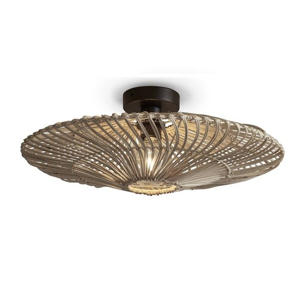 GOOD & MOJO Landelijke Stoere plafondlamp Zanzibar Ø55 cm wit