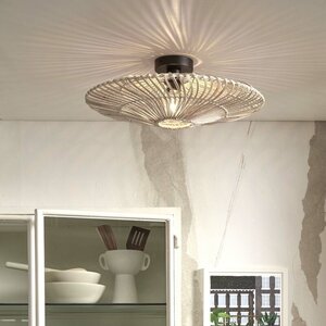 GOOD & MOJO Landelijke Stoere plafondlamp Zanzibar Ø55 cm wit