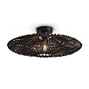 GOOD & MOJO Landelijke Stoere plafondlamp Zanzibar Ø55 cm zwart