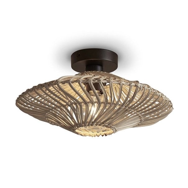 GOOD&MOJO Landelijke - Ibiza Stijl - Plafondlamp - Wit - 40 cm - Zanzibar