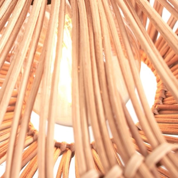 GOOD & MOJO Landelijke Ibiza Stijl plafondlamp Zanzibar Ø40 cm naturel
