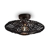 GOOD & MOJO Landelijke Stoere plafondlamp Zanzibar Ø40 cm zwart