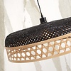 GOOD & MOJO Landelijke Ibiza Stijl hanglamp Ubud 2-lichts zwart naturel