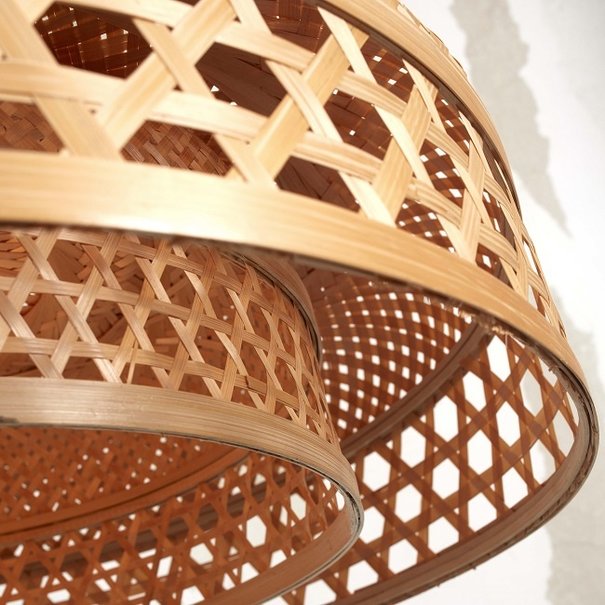 GOOD & MOJO Landelijke Ibiza Stijl hanglamp Ubud 1-lichts naturel