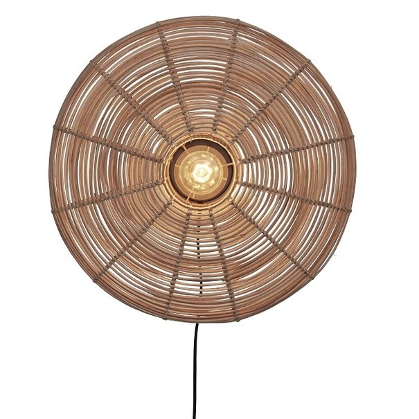 GOOD & MOJO Landelijke Stoere wandlamp Tanami Ø55 cm naturel