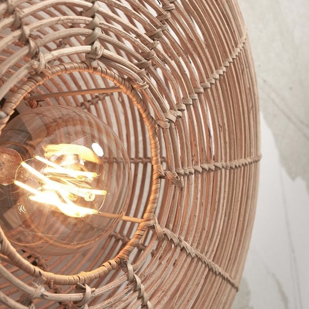 GOOD & MOJO Landelijke Stoere wandlamp Tanami Ø55 cm naturel