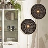 GOOD & MOJO Landelijke Stoere wandlamp Tanami Ø55 cm zwart