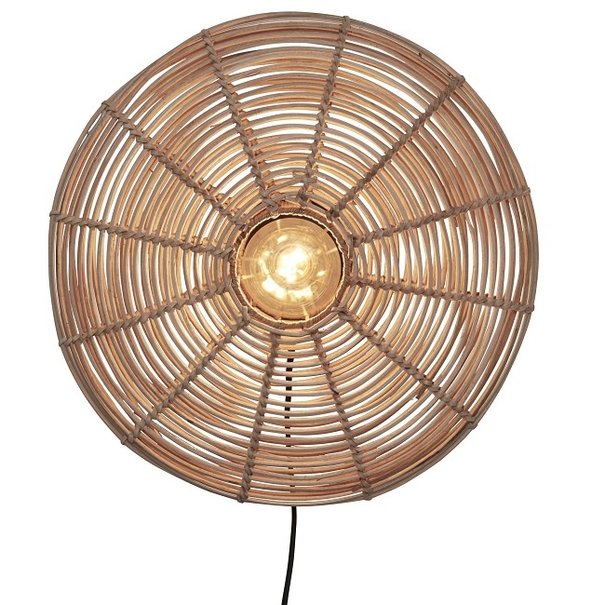 GOOD&MOJO Landelijke - Ibiza Style - Wandlamp - Naturel - 40 cm - Tanami