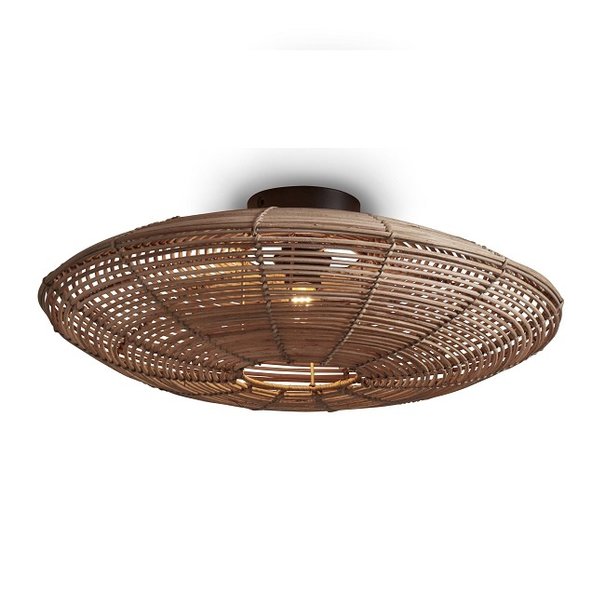 GOOD & MOJO Landelijke Ibiza Style plafondlamp Tanami Ø55 cm naturel